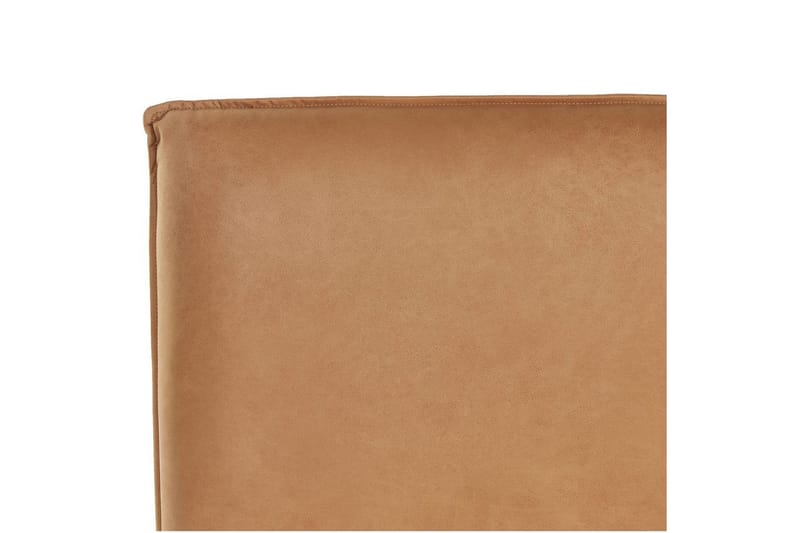 Säng med lamellram Limanton - Brunt, ljust trä, svart/Konstläder, 140x200 cm - Möbler - Säng - Sängram & sängstomme