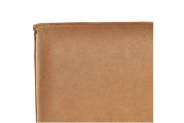 Säng med lamellram Limanton - Brunt, ljust trä, svart/Konstläder, 140x200 cm - Möbler - Säng - Sängram & sängstomme