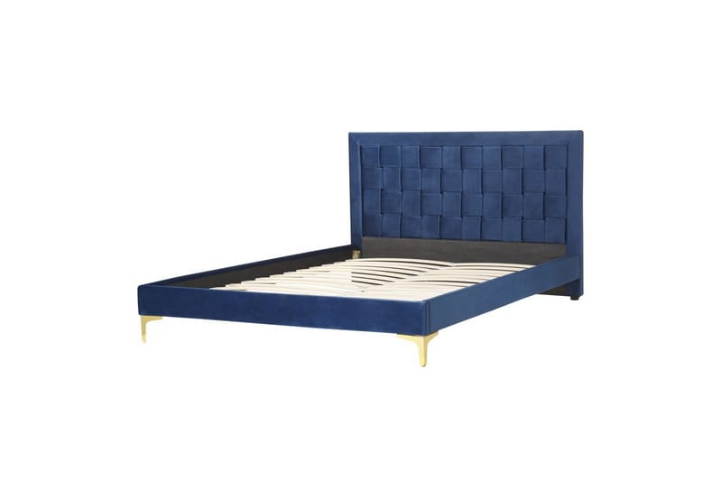 Säng med lamellram Limoux - Blå, 140x200 cm - Möbler - Säng - Sängram & sängstomme