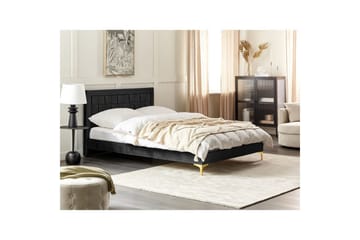 Säng med lamellram Limoux - Svart, 140x200 cm - Möbler - Säng - Sängram & sängstomme