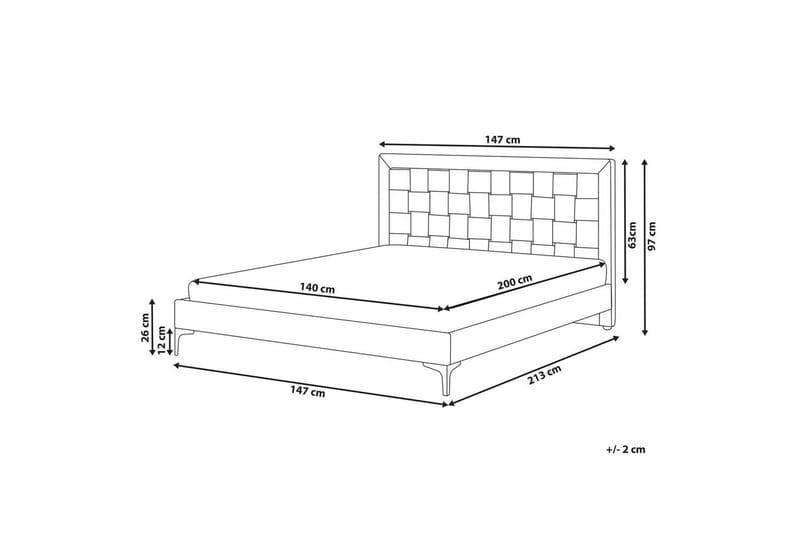 Säng med lamellram Limoux - Svart, 140x200 cm - Möbler - Säng - Sängram & sängstomme