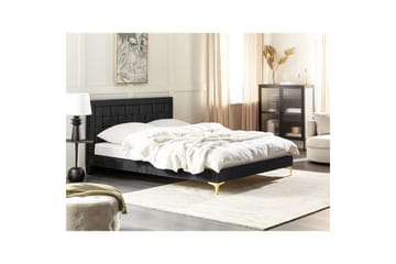 Säng med lamellram Limoux - Svart, 160x200 cm - Möbler - Säng - Sängram & sängstomme