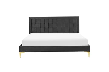 Säng med lamellram Limoux - Svart, 160x200 cm - Möbler - Säng - Sängram & sängstomme