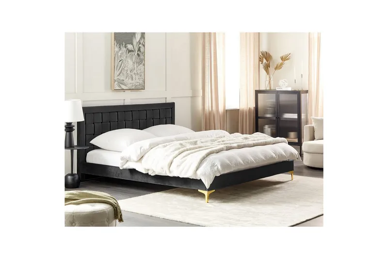 Säng med lamellram Limoux - Svart, 180x200 cm - Möbler - Säng - Sängram & sängstomme