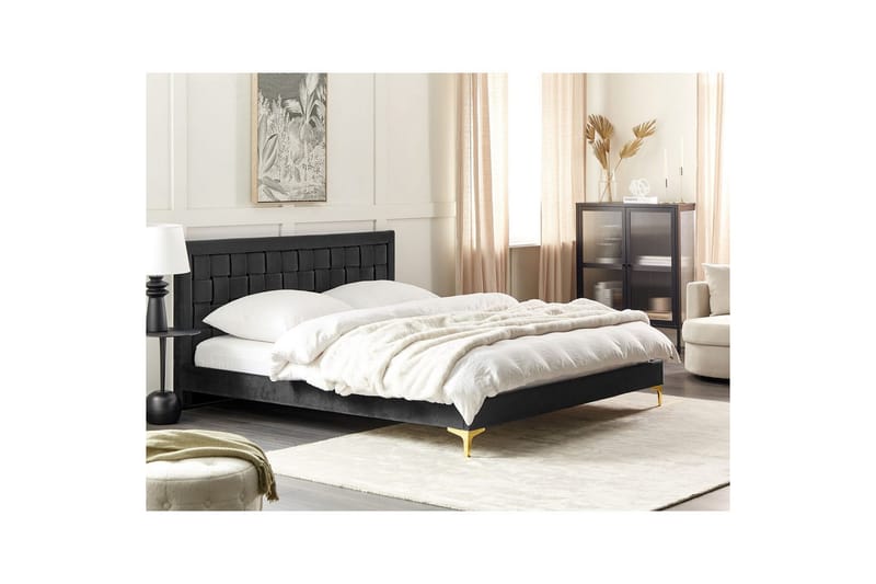 Säng med lamellram Limoux - Svart, 180x200 cm - Möbler - Säng - Sängram & sängstomme