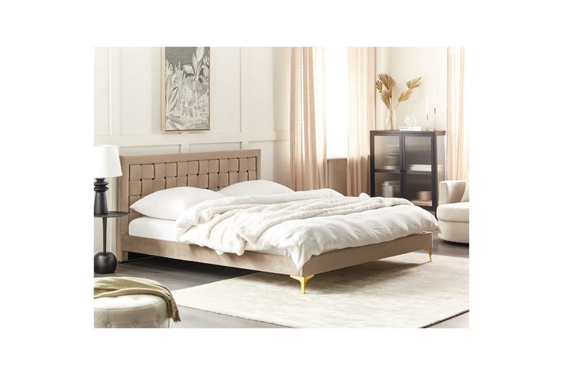 Säng med lamellram Limoux - Taupe, 180x200 cm - Möbler - Säng - Sängram & sängstomme