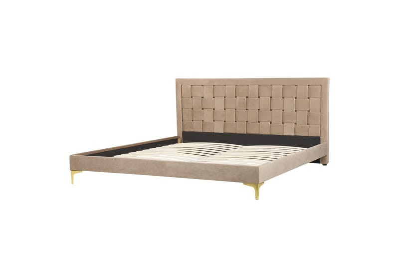 Säng med lamellram Limoux, Taupe, 180x200 cm