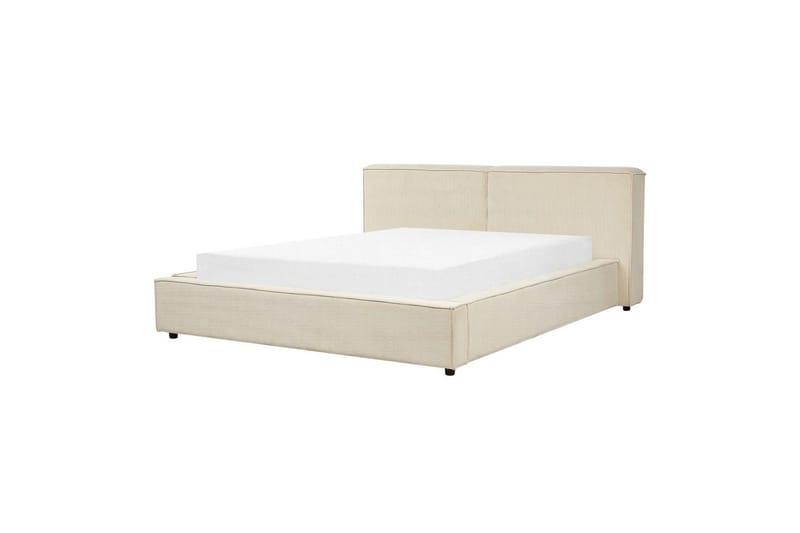 Säng med lamellram Linards - Beige/Manchestertyg, 160x200 cm - Möbler - Säng - Sängram & sängstomme