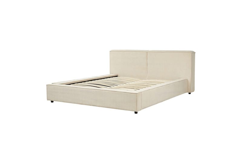 Säng med lamellram Linards - Beige/Manchestertyg, 160x200 cm - Möbler - Säng - Sängram & sängstomme