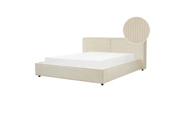 Säng med lamellram Linards - Beige/Manchestertyg, 160x200 cm - Möbler - Säng - Sängram & sängstomme