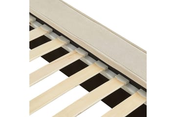 Säng med lamellram Linards - Beige/Manchestertyg, 160x200 cm - Möbler - Säng - Sängram & sängstomme