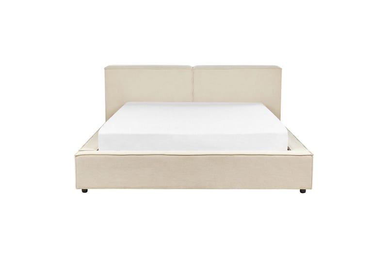 Säng med lamellram Linards - Beige/Manchestertyg, 160x200 cm - Möbler - Säng - Sängram & sängstomme