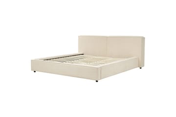 Säng med lamellram Linards - Beige/Manchestertyg, 180x200 cm - Möbler - Säng - Sängram & sängstomme