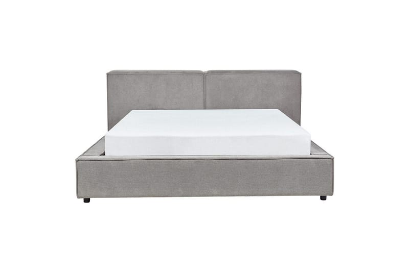 Säng med lamellram Linards - Grå/Polyester, 160x200 cm - Möbler - Säng - Sängram & sängstomme