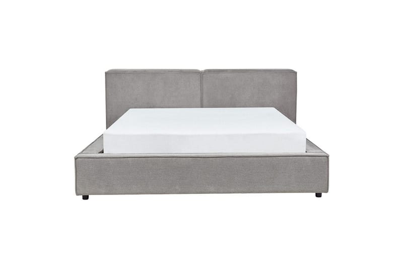 Säng med lamellram Linards - Grå/Polyester, 160x200 cm - Möbler - Säng - Sängram & sängstomme