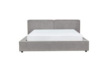 Säng med lamellram Linards - Grå/Polyester, 180x200 cm - Möbler - Säng - Sängram & sängstomme