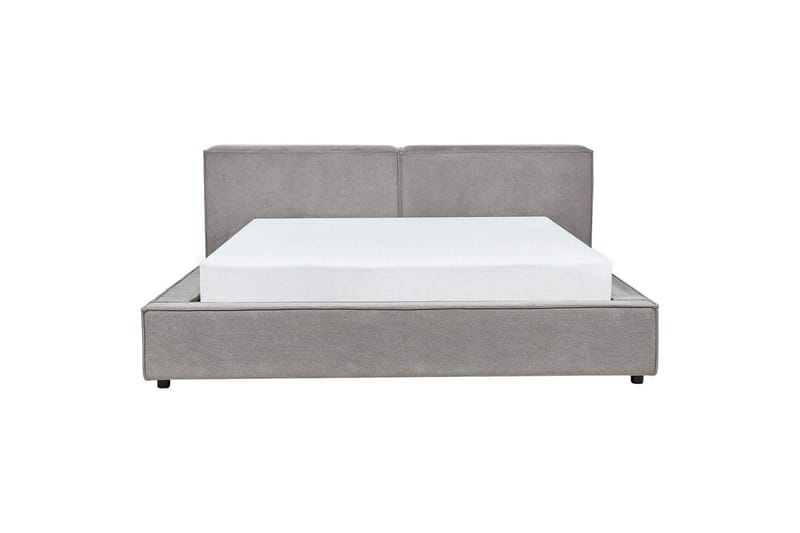 Säng med lamellram Linards - Grå/Polyester, 180x200 cm - Möbler - Säng - Sängram & sängstomme