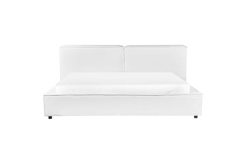 Säng med lamellram Linards - Vit/Bouclé, 180x200 cm - Möbler - Säng - Sängram & sängstomme