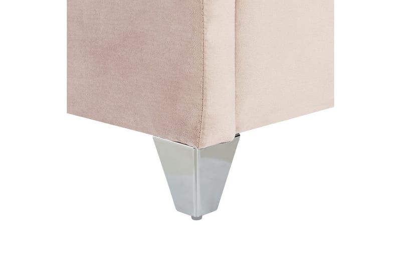Säng med lamellram Lubbon - Rosa, Silver, 160x200 cm - Möbler - Säng - Sängram & sängstomme