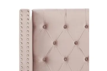 Säng med lamellram Lubbon - Rosa, Silver, 180x200 cm - Möbler - Säng - Sängram & sängstomme