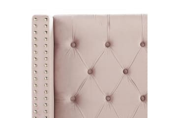 Säng med lamellram Lubbon - Rosa, Silver, 180x200 cm - Möbler - Säng - Sängram & sängstomme