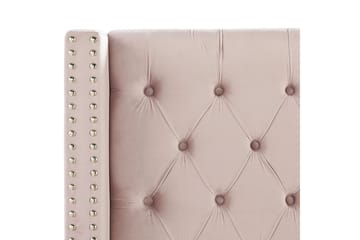 Säng med lamellram Lubbon - Rosa, Silver, 180x200 cm - Möbler - Säng - Sängram & sängstomme