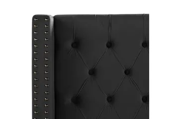 Säng med lamellram Lubbon - Svart, Silver, 160x200 cm - Möbler - Säng - Sängram & sängstomme