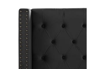 Säng med lamellram Lubbon - Svart, Silver, 160x200 cm - Möbler - Säng - Sängram & sängstomme