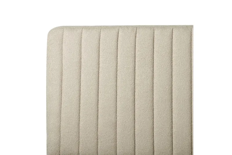 Säng med lamellram Lunan - Beige, svart/Bouclé, 140x200 cm - Möbler - Säng - Sängram & sängstomme