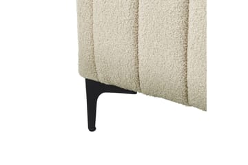 Säng med lamellram Lunan - Beige, svart/Bouclé, 180x200 cm - Möbler - Säng - Sängram & sängstomme