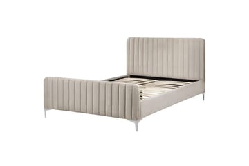 Säng med lamellram Lunan - Grå/Sammet, 140x200 cm - Möbler - Säng - Sängram & s�ängstomme