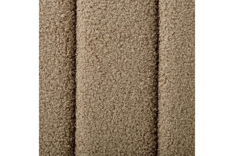 Säng med lamellram Lunan - Taupe, svart/Bouclé, 140x200 cm - Möbler - Säng - Sängram & sängstomme