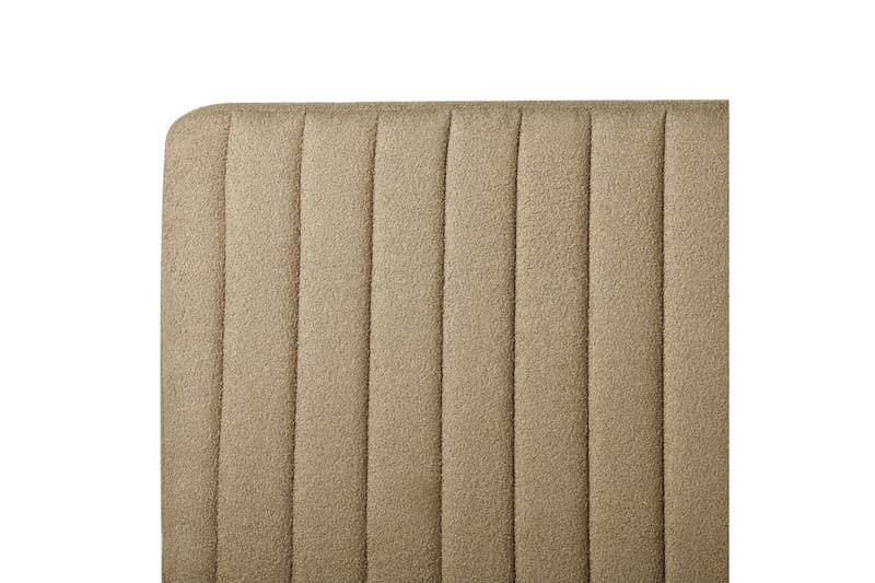 Säng med lamellram Lunan - Taupe, svart/Bouclé, 160x200 cm - Möbler - Säng - Sängram & sängstomme