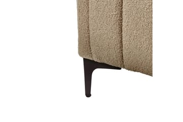 Säng med lamellram Lunan - Taupe, svart/Bouclé, 180x200 cm - Möbler - Säng - Sängram & sängstomme