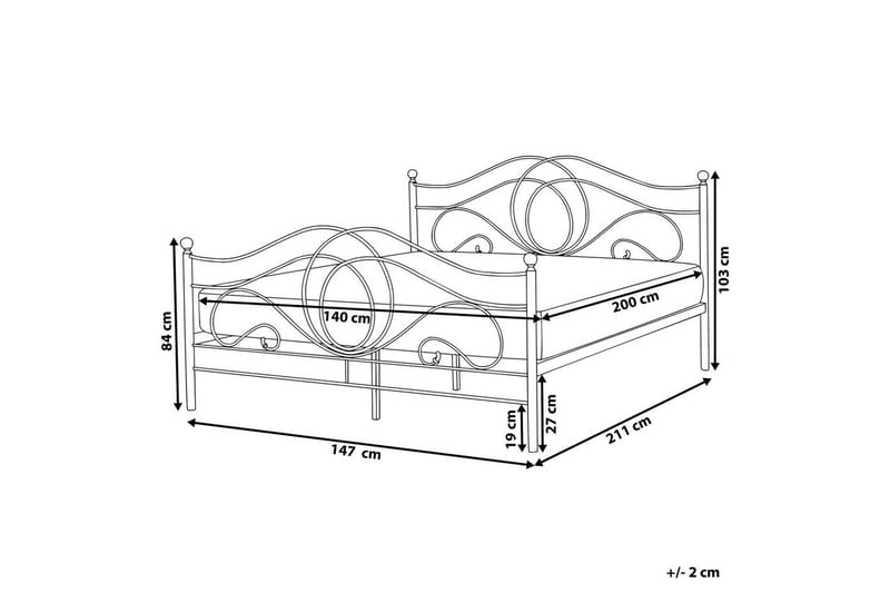 Säng med lamellram Lyra - Vit - Möbler - Säng - Sängram & sängstomme