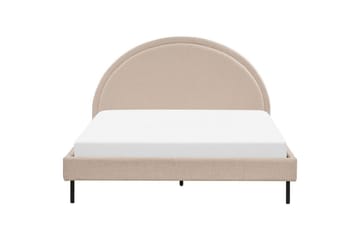 Säng med lamellram Margut - Beige/Bouclé, 160x200 cm - Möbler - Säng - Sängram & sängstomme