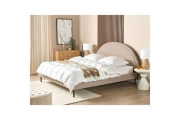 Säng med lamellram Margut - Beige/Bouclé, 180x200 cm - Möbler - Säng - Sängram & sängstomme