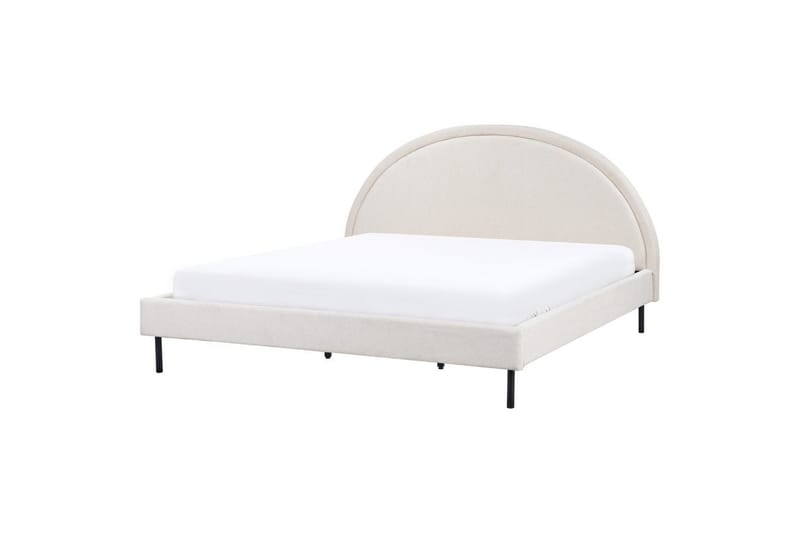 Säng med lamellram Margut, Beige/Polyester, 180x200 cm