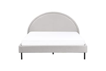 Säng med lamellram Margut - Grå/Polyester, 160x200 cm - Möbler - Säng - Sängram & sängstomme