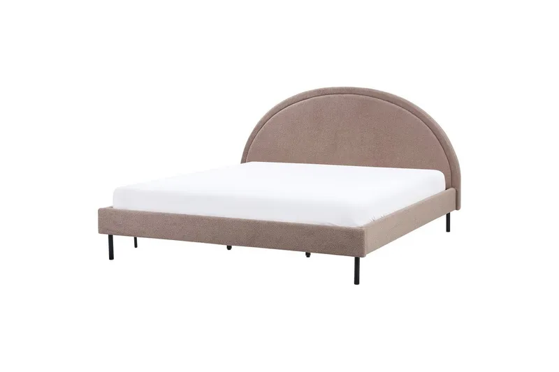 Säng med lamellram Margut, Taupe/Bouclé, 180x200 cm