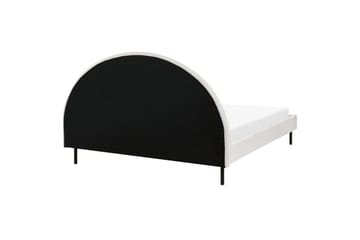 Säng med lamellram Margut - Vit/Bouclé, 160x200 cm - Möbler - Säng - Sängram & sängstomme