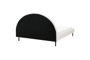 Säng med lamellram Margut - Vit/Bouclé, 160x200 cm - Möbler - Säng - Sängram & sängstomme