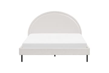 Säng med lamellram Margut - Vit/Bouclé, 160x200 cm - Möbler - Säng - Sängram & sängstomme