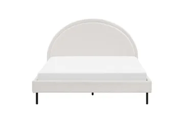 Säng med lamellram Margut - Vit/Bouclé, 160x200 cm - Möbler - Säng - Sängram & sängstomme