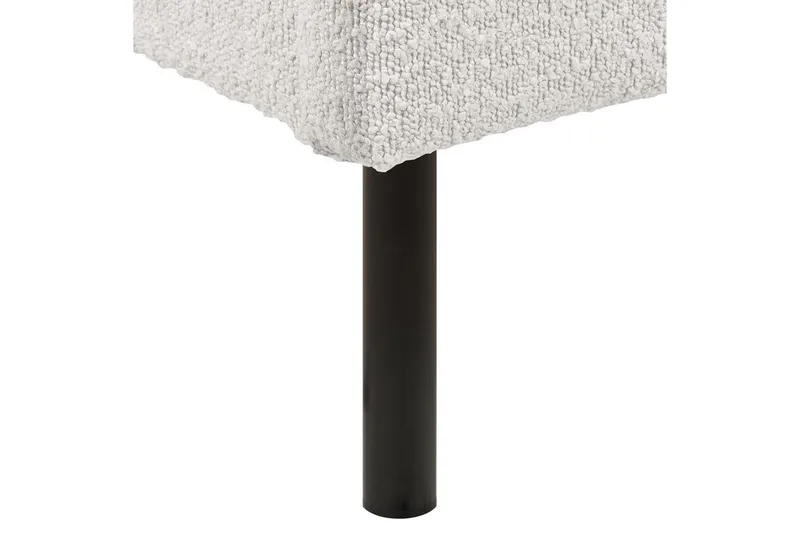 Säng med lamellram Margut - Vit/Bouclé, 180x200 cm - Möbler - Säng - Sängram & sängstomme