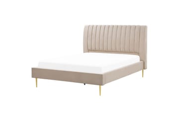Säng med lamellram Marville - Beige, guld, 160x200 cm - Möbler - Säng - Sängram & sängstomme