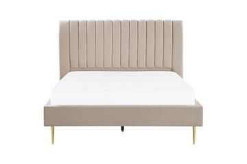Säng med lamellram Marville - Beige, guld, 160x200 cm - Möbler - Säng - Sängram & sängstomme