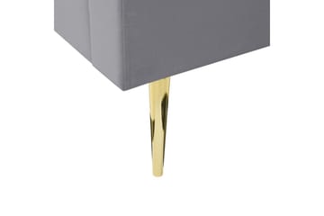 Säng med lamellram Marville - Grå, guld, 140x200 cm - Möbler - Säng - Sängram & sängstomme