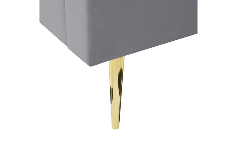 Säng med lamellram Marville - Grå, guld, 140x200 cm - Möbler - Säng - Sängram & sängstomme