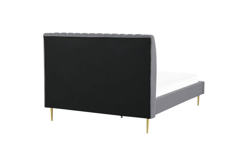 Säng med lamellram Marville - Grå, guld, 140x200 cm - Möbler - Säng - Sängram & sängstomme